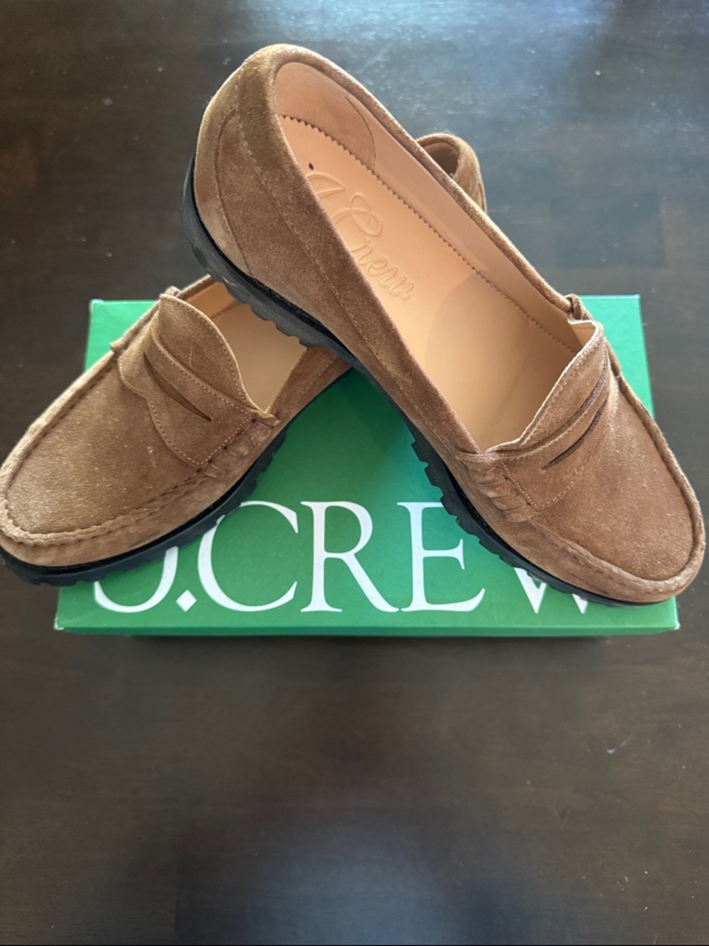 J. Crew Women’s Tan Suede Penny Loafers
